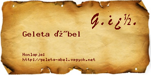 Geleta Ábel névjegykártya