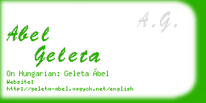 abel geleta business card
